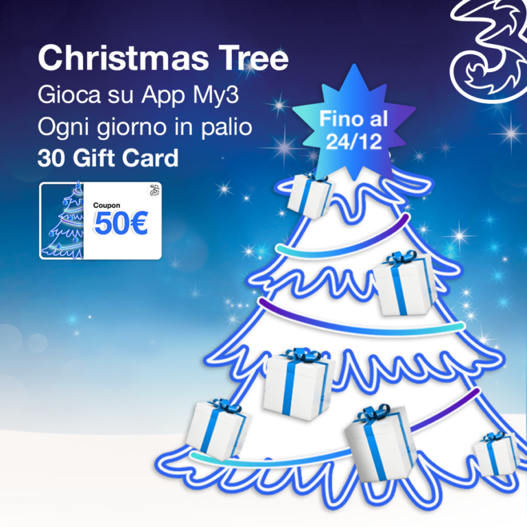 “Christmas Tree”, il nuovo concorso a premi con app My3